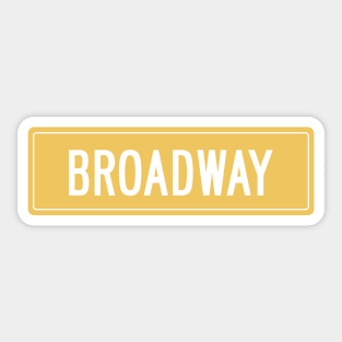 Broadway yellow Sticker